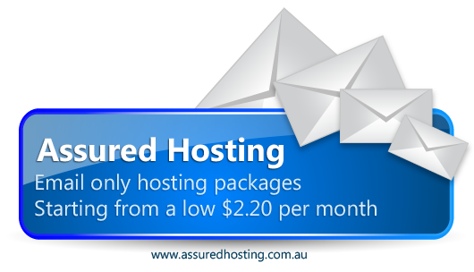 Email only hosting packages starting at a low $2.20 per month